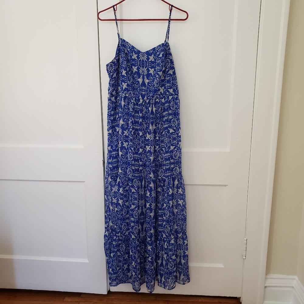 XHILARATION Blue Bird Flowy Maxi Dress